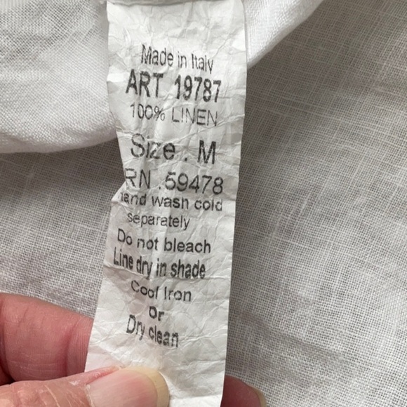 Valentina Naldi Linen Top Size M - Picture 5 of 5